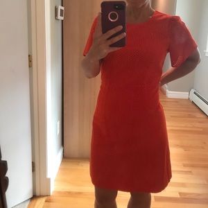 J Crew Orange Eyelet dress